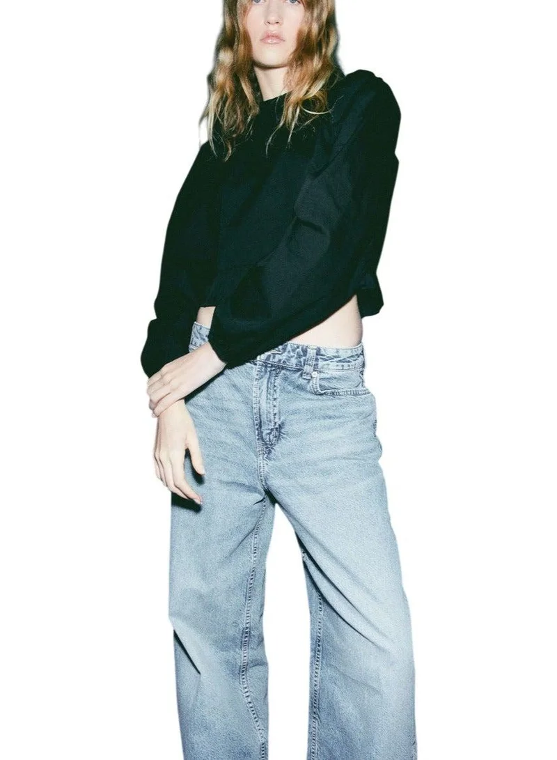 اتش اند ام جينز واسع الساق